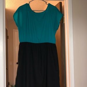 Mossimo Green and Black Dress